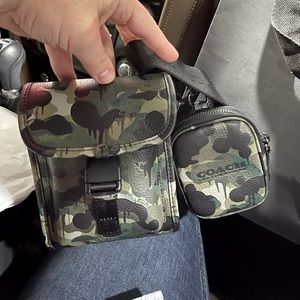 Coach Camo Graffiti Crossbody with Coin Bag